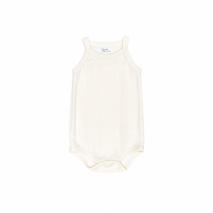 RIBBED TANK BODYSUIT NATURAL