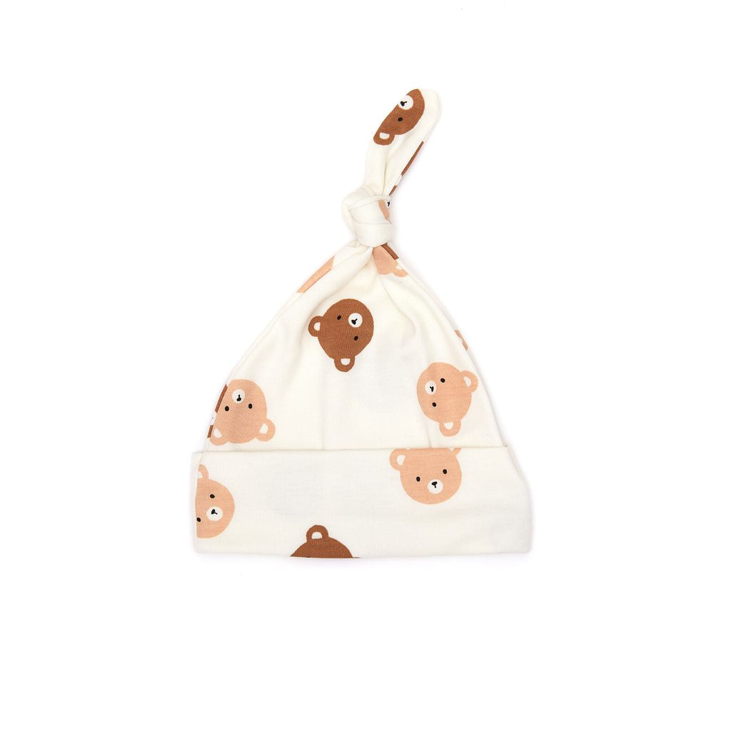 Knot hat Natural bears - pima cotton
