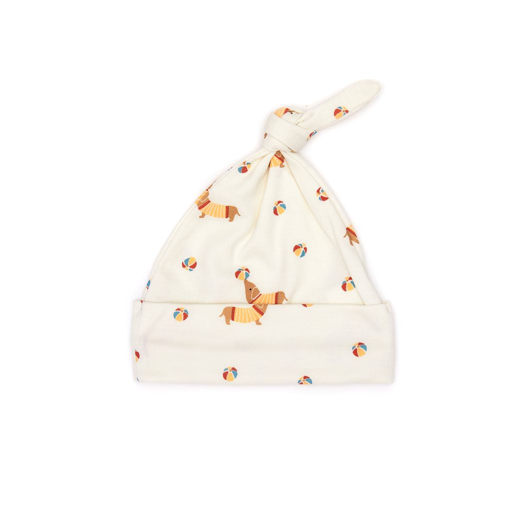 Knot hat Natural dogs - pima cotton
