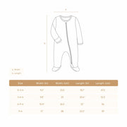 ZIP FOOTIE NATURAL & LIGHT BLUE PONY
